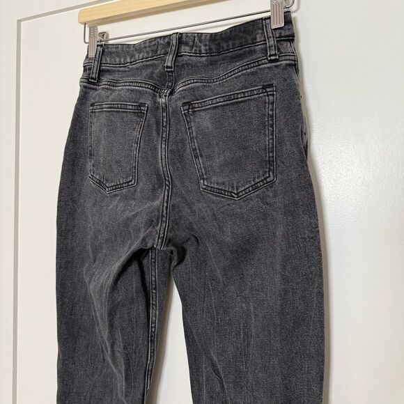 Abercrombie & Fitch The Mom High Rise Jeans Sz 25 0L Black Curve Love Denim - Picture 5 of 13